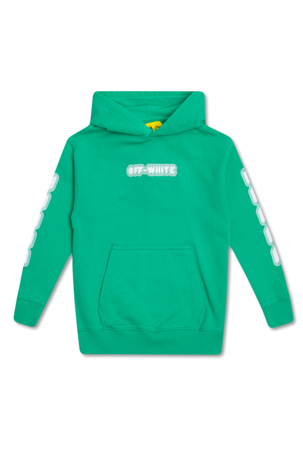 IetpShops Canada Green Hoodie with logo Off White Kids